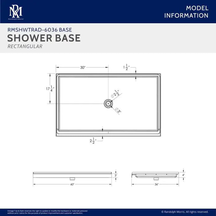 Randolph Morris - STEAM SHOWER 36 INCH D X 60 INCH W X 87 INCH H WITH TRADITIONAL SUBWAY TILE FRAMED ENCLOSURE AND SHOWER BASE