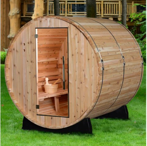 Heavenly Saunas - Pinnacle Cedar Barrel Sauna - 4 Person