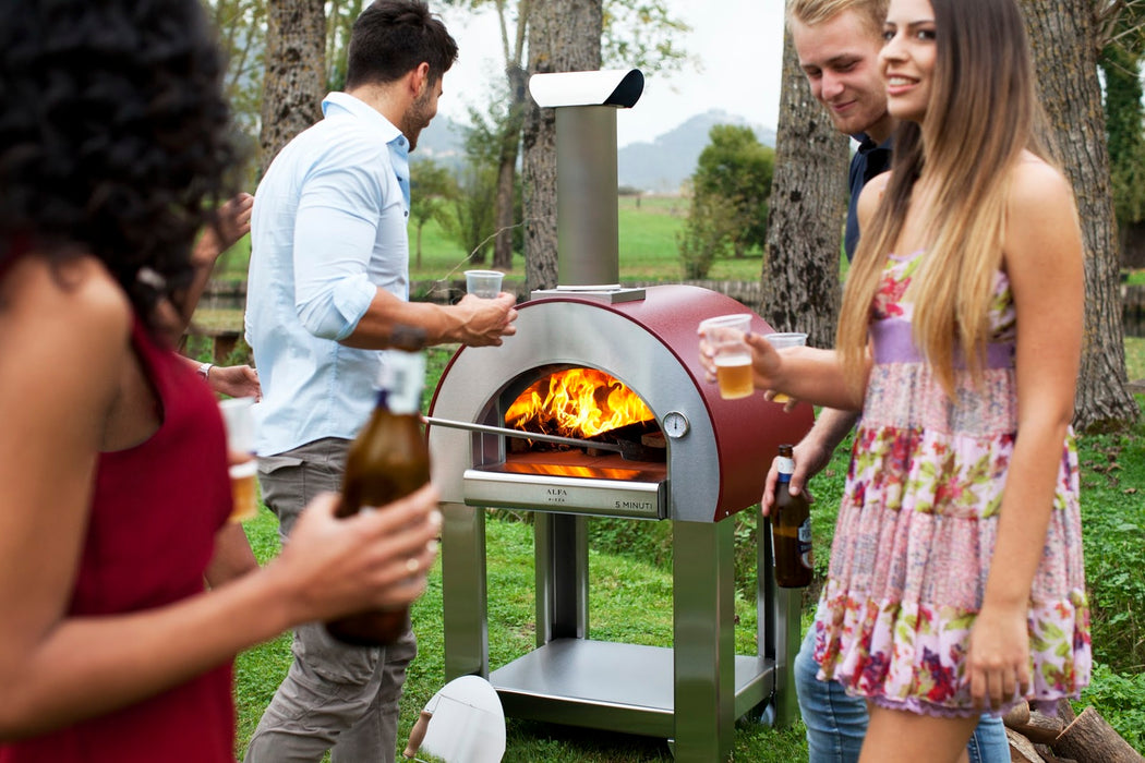 Alfa Pizza - Forno 5 Minuti Wood Fire Pizza Oven Cooking area 60cm x 50cm - Copper Top - FX5MIN-LRAM-T