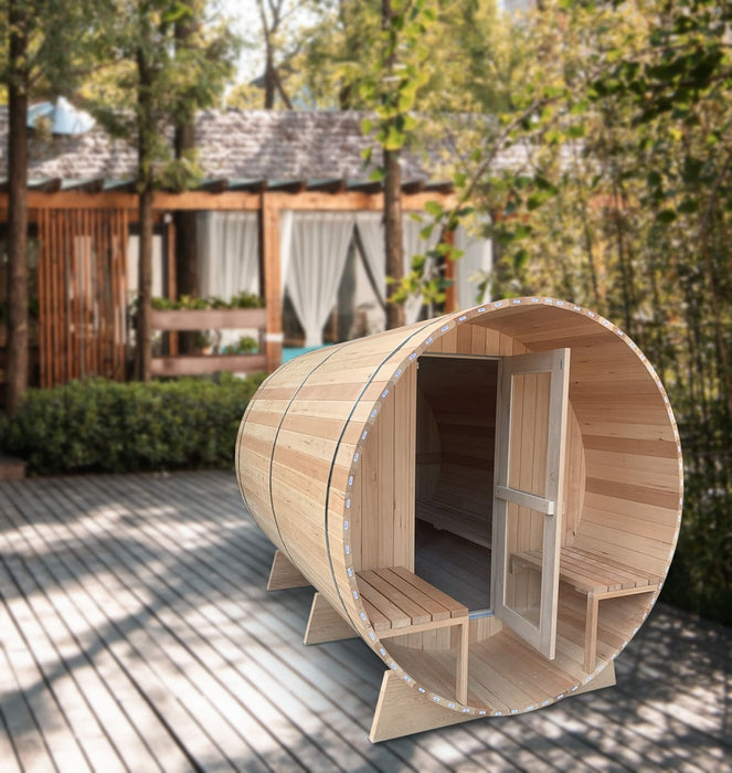 Kylin - Outdoor Barrel Steam Sauna 4 Person