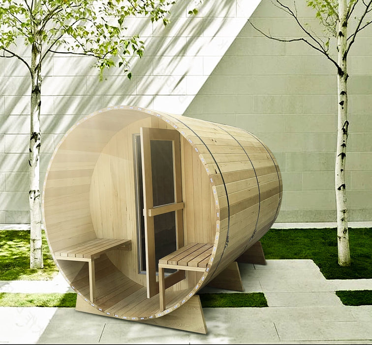 Kylin - Outdoor Barrel Steam Sauna 4 Person