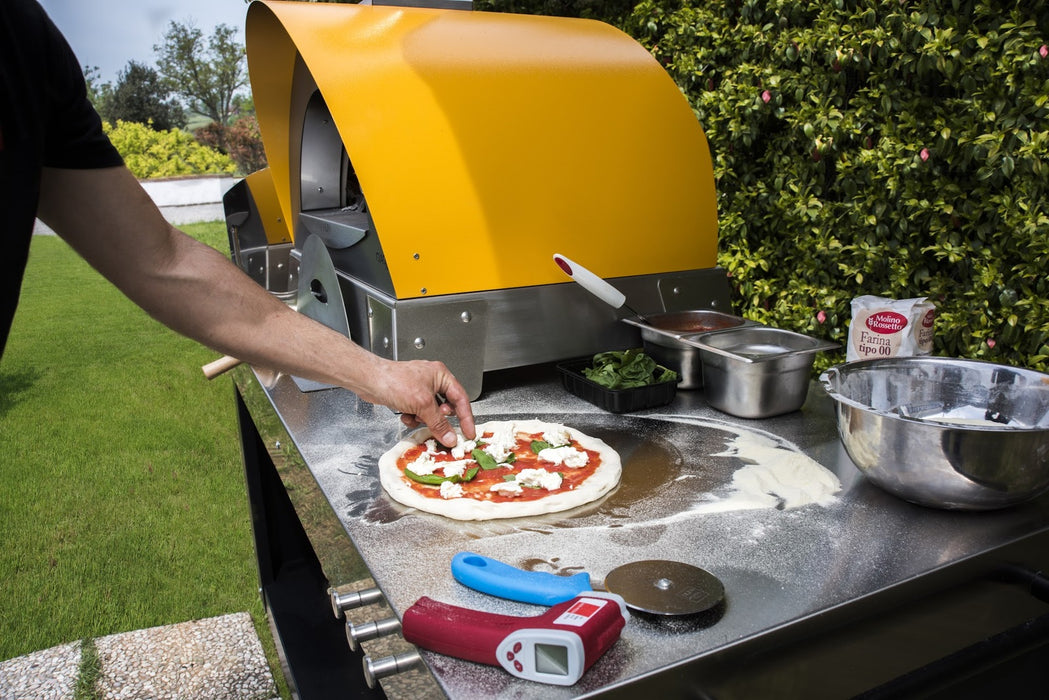 Alfa Pizza - Forno Ciao Wood Fire Pizza Oven Cooking Area 70cm x 40cm - Grey Top - FXCM-LGRI-T