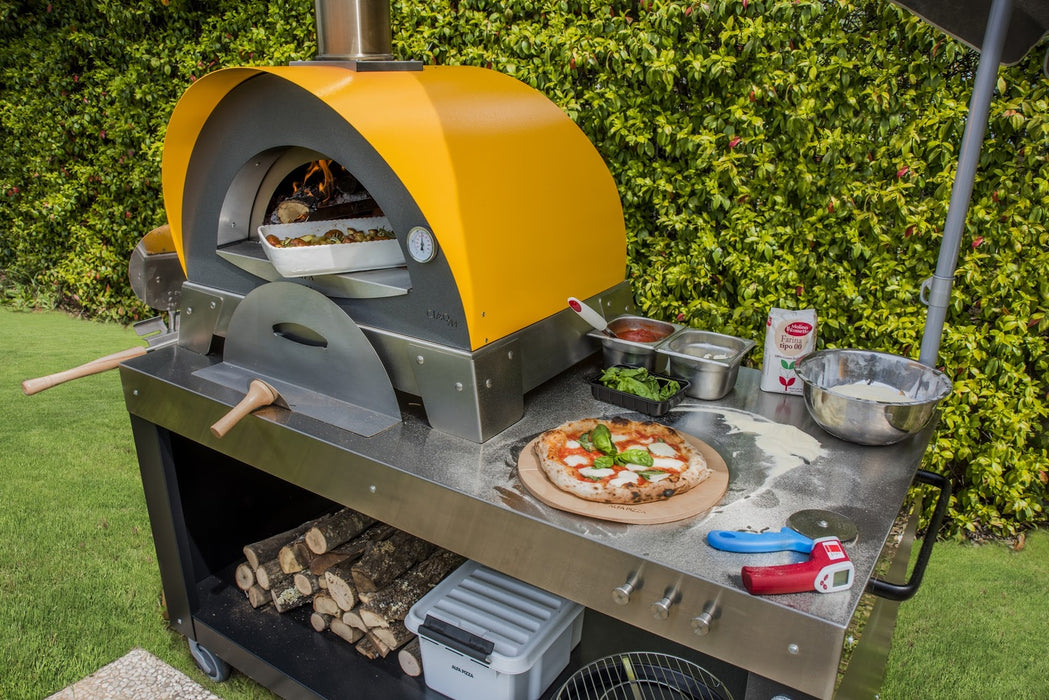 Alfa Pizza - Forno Ciao Wood Fire Pizza Oven Cooking Area 70cm x 40cm - Grey Top - FXCM-LGRI-T