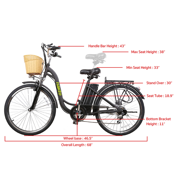 NAKTO - CAMEL Step-Thru Black eBike