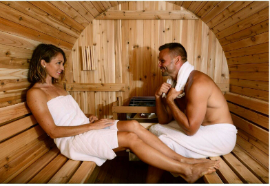 Heavenly Saunas - Salem Cedar Barrel Sauna - 2-3 Person