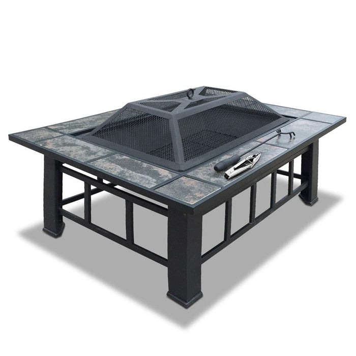 Grillz Cheswick - Fire Pit Table BBQ Grill Outdoor Garden Patio