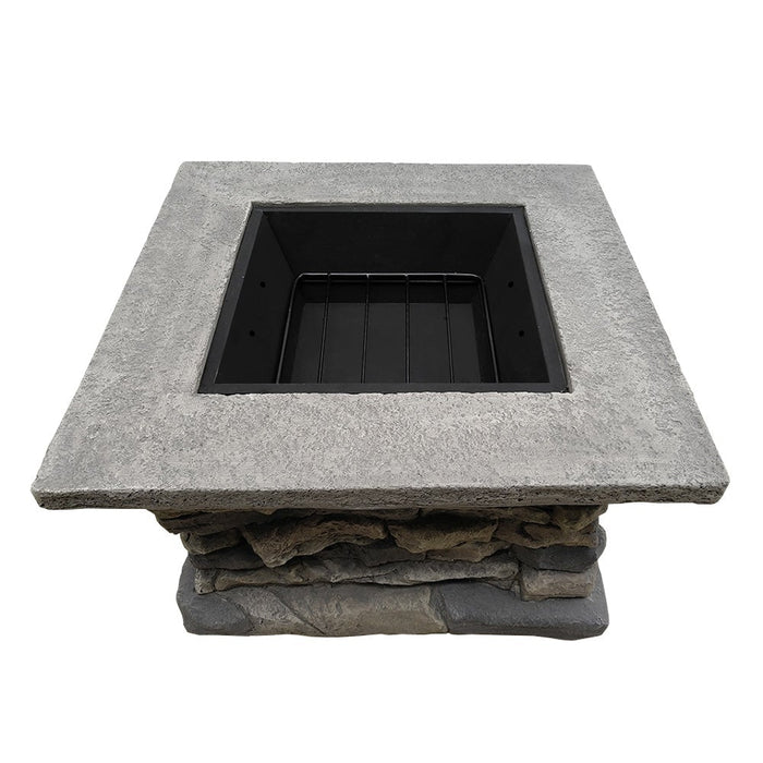 Grillz Cheswick - Stone Base Outdoor Patio Heater Fire Pit Table